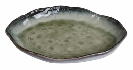 Yamasaku Organic Glassy Green Leaf Plate 26x18.5x3.5cm Yw 5546 4 36